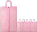 6pcs Portable Shoe Organizer, Travel Pouches with Zipper, Golf Shoe Bags, Clothes Bags, Soccer Cleats Bag Shoe Pouch for Gym, Waterproof, Odor-Resistant (Pink)