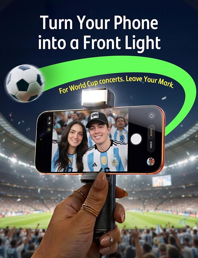 LISEN Airplane Travel Essentials (LED) Phone Stand Holder for Desk Cruise Ship Essentials 2026 Mount Airplane Gadgets Women Men Long Flight Accessories Photographic Lighting Flash Tubes Kids Gifts