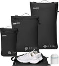 Eulant 4 Set Vacuum Packing Bags for Travel With Pump,Professional IPX8 Zip Packing Organizer for Suitcases Backpack,Space Saver Bags Packing Organizers for Clothing Packing(4 Set,Black)