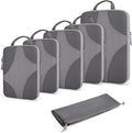BAGSMART Compression Packing Cubes for Travel, Compressible Luggage Organizer for Cruise Ship, Lightweight Travel Essentials 6-Pack 1L+2M+2S+1Shoe Bag