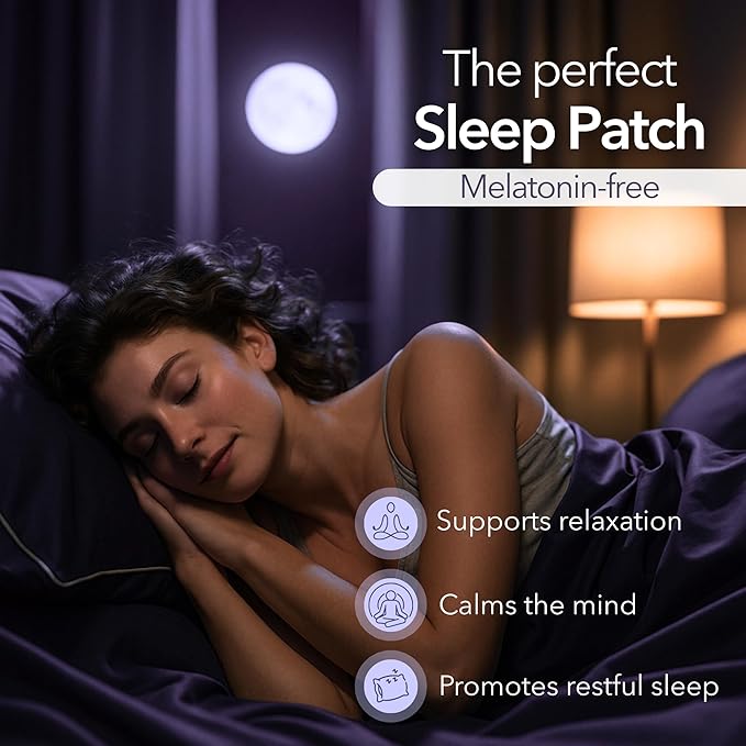 Laki Naturals Sleep Dreams Patch for Adults (1 Count, Pack of 14) – Melatonin-Free Overnight Calming Patches with Black Cumin Seed Oil Extract, Magnesium, Valerian & Lavender – Natural Bedtime Support