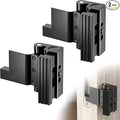 Portable Door Lock, Door Reinforcement Lock, Portable Door Lock for Travel - No Drilling, Interior Doors for Apartments, Hotels, bedrooms（Black-2PCS）