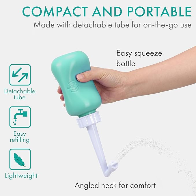 Cynpel Peri Bottle - Postpartum and Perineal Care - FSA HSA Eligible - Portable Hand Held Travel Bidet Sprayer for Women or Men - Handheld Jet Spray Bottle for Toilet - Pack of 1 - Blue