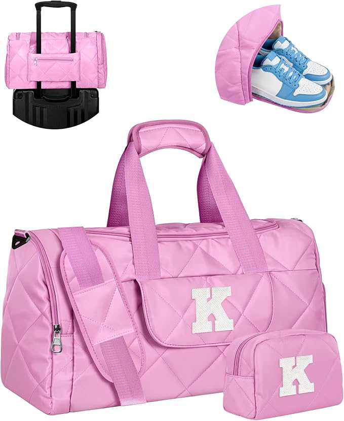 Elilier Graduation Gifts, Duffle Bag for Women Girl, Gifts for Teen Girls, Dance Bag for Girl Kids, Unique Weekender Overnight Bag, Gym Bag with Shoe Compartment, Birthday & Girls Weekend Gift Idea