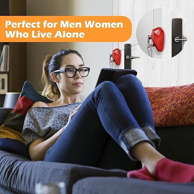 Travel Door Lock for Hotel Rooms Apartment Locks Home Security Defender Door Lock Latch Extra Door Locker from Inside Hotel Safety Door Locks for Travelers Portable Lock for Door Security (2 Pack)