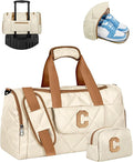 Elilier Unique Gifts for Teen Girls Women, Monogram Duffle Bag with Shoe Compartment & Wet Separation, Women Gift Idea for Birthday, Anniversary, Appreciation, Gifts for Mom, Teacher, Friends
