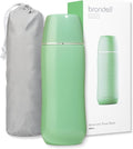 Brondell GoSpa Advanced Peri Bottle, Portable Bidet for Travel–Pop-Up Nozzle System for Postpartum & Perineal Care, Compact Bidet with Discreet Travel Bag for Convenient Storage–400mL, Green