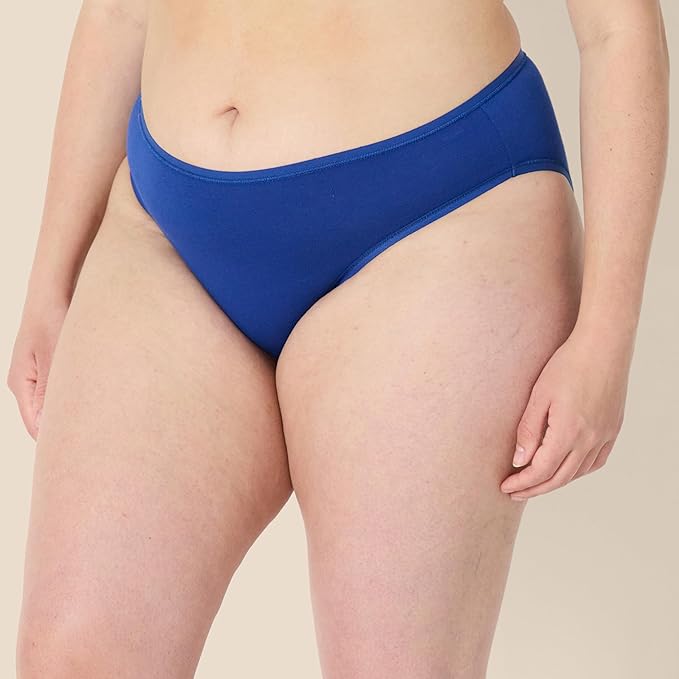 Amazon Essentials Women's Breathable Cotton Bikini Brief Underwear with Full Coverage, Multipacks