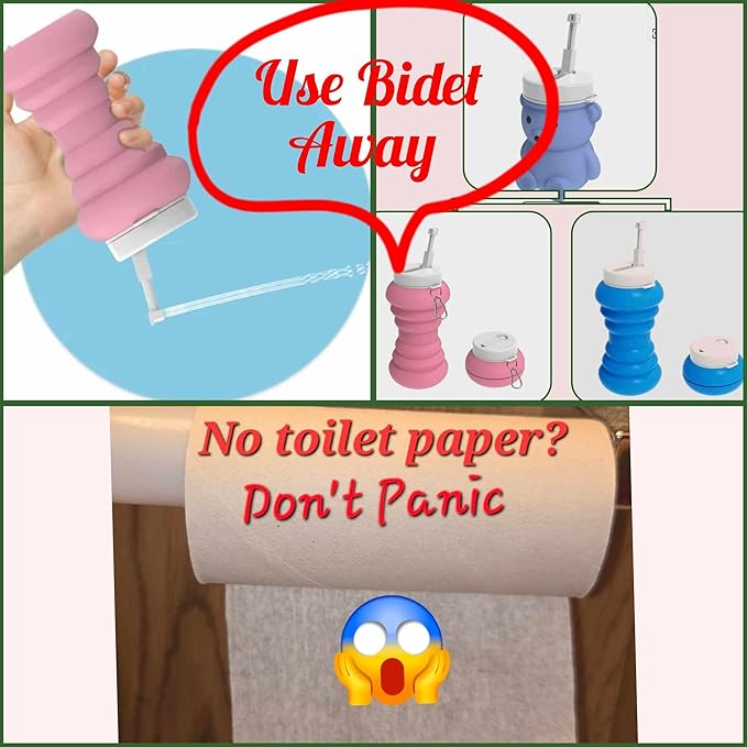 Collapsible Bidet: Perfect for Camping, Travel, and Backpackers. Beneficial for Postpartum Care. Eliminates The Need for a Plastic Water Bottle for istinja (perineal Hygiene). شطاف السفر