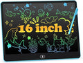 LCD Writing Tablet for Kids, 16 Inch Doodle Board Drawing Pad, Toddler Travel Essential, Road Trip Activities Outdoor Toys, Party Favor for Preschool Girls and Boys, Birthday Gifts Age 3-5, Blue