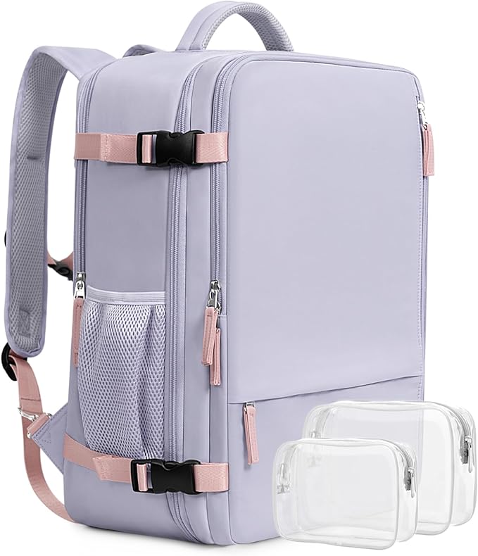 Beraliy Large Travel Backpack For Women, Airline Approved Carry On Backpack, Anti Theft Personal Item Backpack, Waterproof Bag, Casual Daypack Travel Essentials