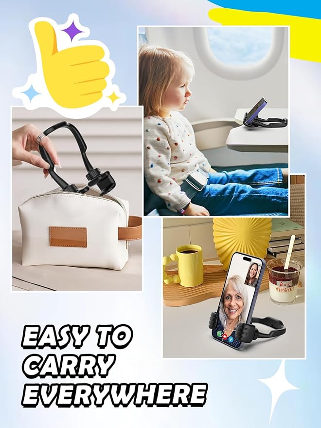 Gifts for Teens Boys Girls Adults Mothers Day: Thumbs Up Lazy Phone Stand Cell Phone Holder for Desk Kids Teenage Tween Men Women Stocking Stuffers Funny Cool Gadget Birthday Ideas Wife Mom Gifts