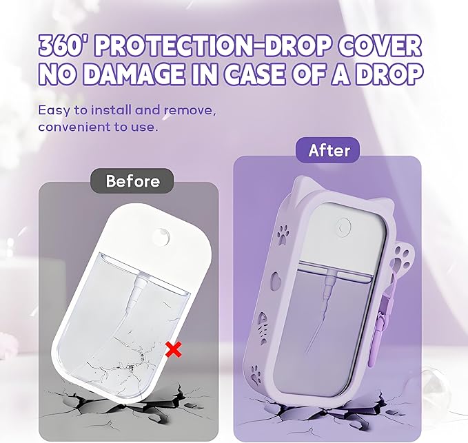 Silicone Case Compatible with Touchland Hand Sanitizer Spray, Protective Case for Power Mist and Glow Mist 1 fl oz