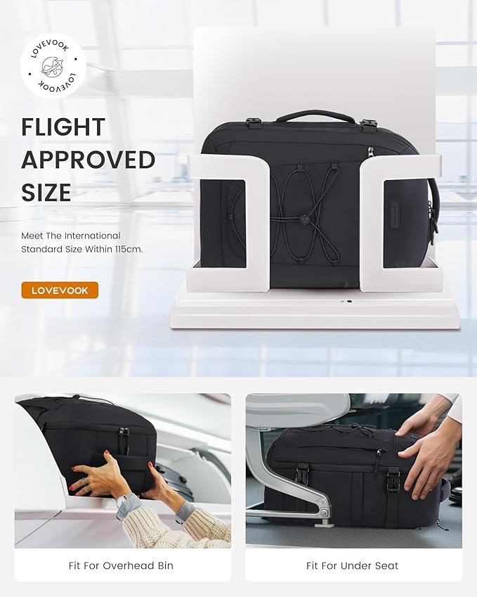 LOVEVOOK Travel Backpack,40L Carry On Backpack Large Fits 17.3" Laptop,TSA Personal Item Travel Bag with 3 Packing Cubes,Water Resistant Laptop Bag Travel Essentials for Weekender Business Hiking