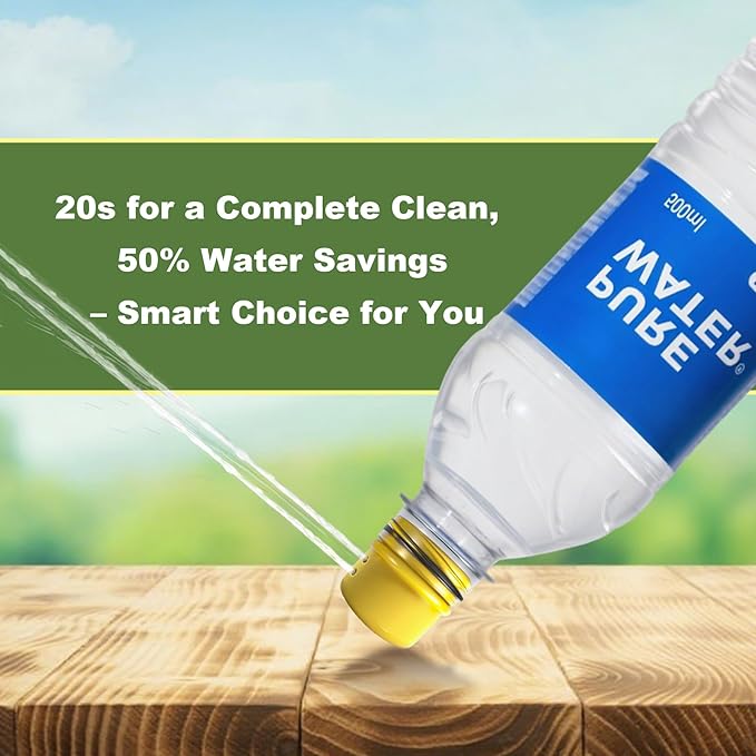 Ultralight Portable Bidet – Compact Shattaf for Travel, Camping, Hiking. 360° Spray Nozzles, Universal Bottle Adapter (Fits Any Plastic Bottle). Ideal for Postpartum, Menstrual & Pet Care.
