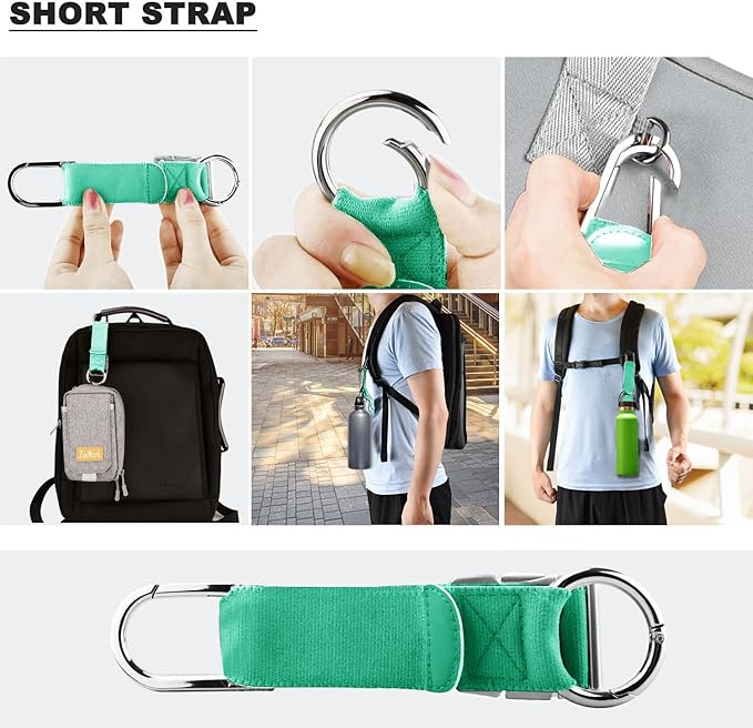 ZINZ Elastic Jacket Gripper Travel Strap with D-Ring Hooks and Buckle, Suitcase Straps Belts Travel Accessories, Makes Your Hands Free