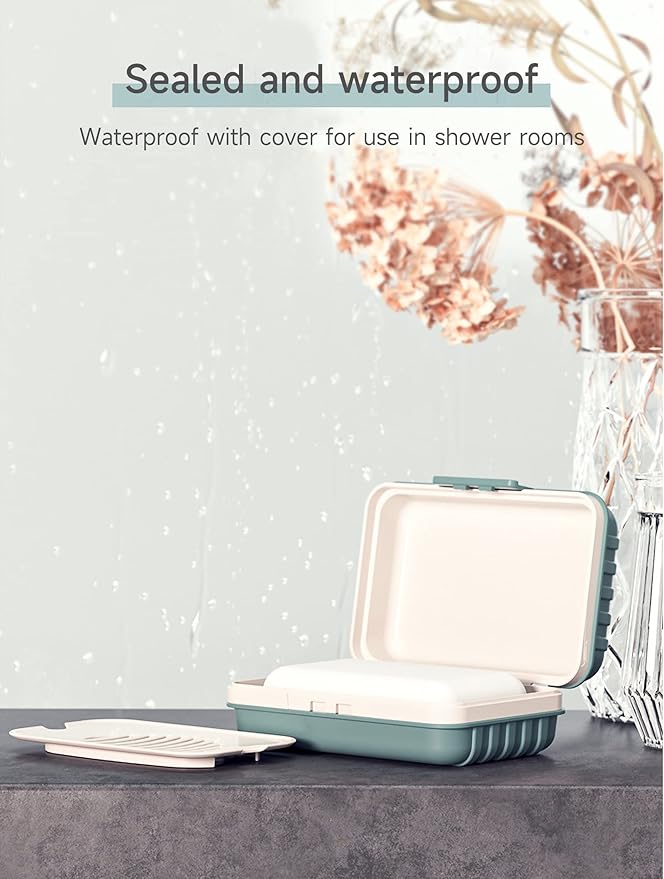 Travel Soap Dish with Lid - Draining Soap Bar Holder- Portable Soap Case for Traveling, Camping, Outdoor, Gym, Bathroom,Travel Essentials