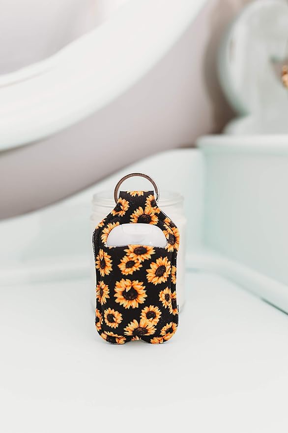 Daisy Lane Hand Sanitizer Holder for Backpack Kids Travel Size Baseball Softball Keychain