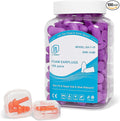 LYSIAN Small Foam Ear Plugs for Small Ear Canals, 100 Pairs Soft Noise Reducing Earplugs for Sleeping, Study, Work, Travel, Women Teens, Purple