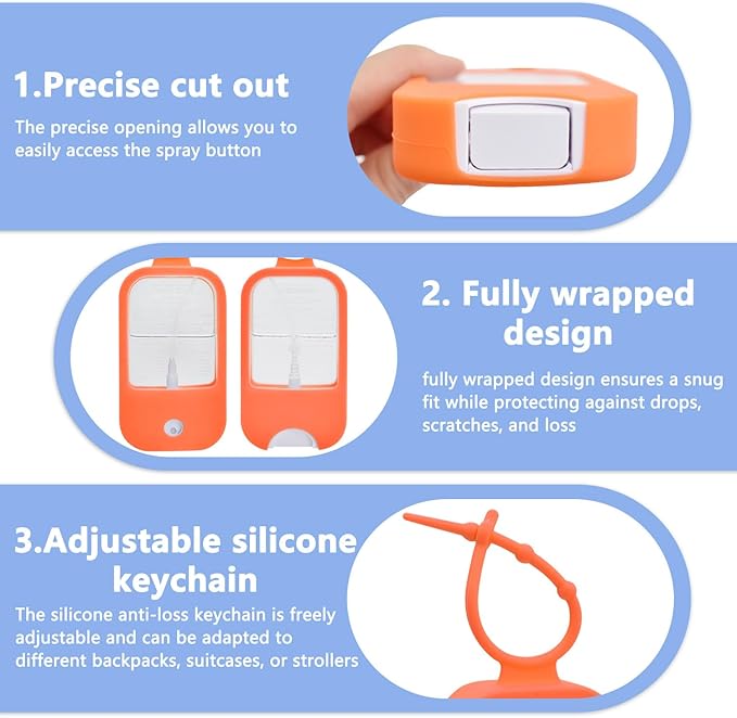Silicone Case Compatible with Touchland Hand Sanitizer Spray (Fit for 1 FL OZ) Hand Sanitizer Holder Protective Case