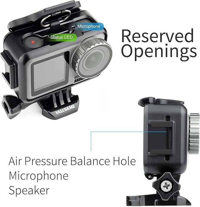 Frame Case for DJI Osmo Action 1 Skeleton Housing Protective Shell Cage with Cold Shoe Mount Photography Vlog Accessories Kit for DJI Action 1