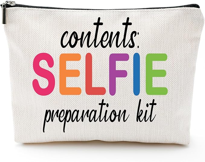 ZUYUROU Funny Cosmetic Bag - Travel Pouch for Beauty Essentials, Selfie Preparation Kit, Girls Birthday Gifts