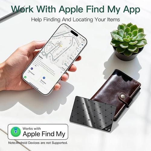 2026 [Apple MFi Certified] Wallet Tracker Air Tags for New Year Stuffers Gifts, Smart Tag Work with Apple Find My Slim Tracking Card - White Elephant Gifts for Adults,100 Mouths Battery Life