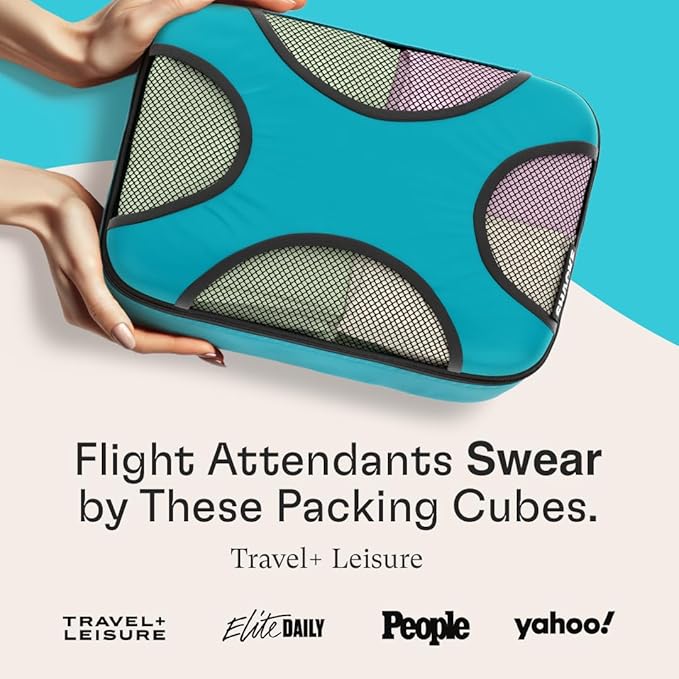 Shacke Packing Cubes for Travel 6 Set - Premium Luggage Organizer Bags - Versatile Travel Organizer for Women and Men - Optimized Packing Bags - Travel Essentials