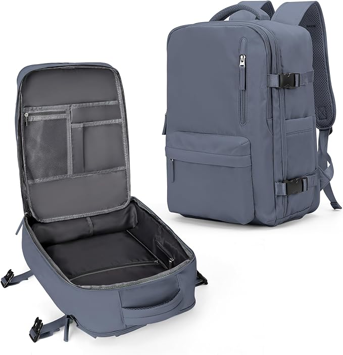 VECAVE Carry On Backpack for Women, Large Travel Backpack Flight Approved, Waterproof 14 Inch Laptop Backpack Business Work Backpacks Men Mochila De Viaje, Blue