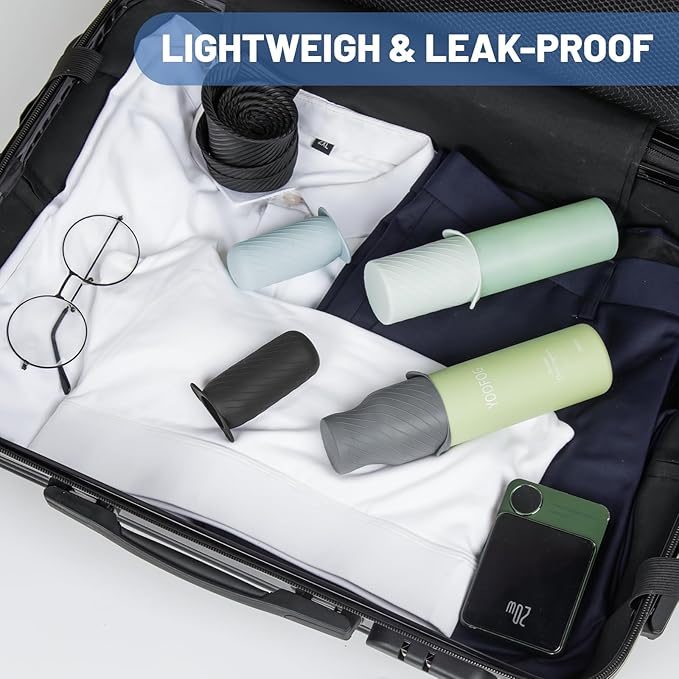 Mrsdry Bottle Covers for Travel, Leak Proofing, Travel Size Container Silicone toiletry sleeves, Leak Locks Travel Accessories for Shampoo Wash Body Bottles and other beauty and personal care(8pcs)