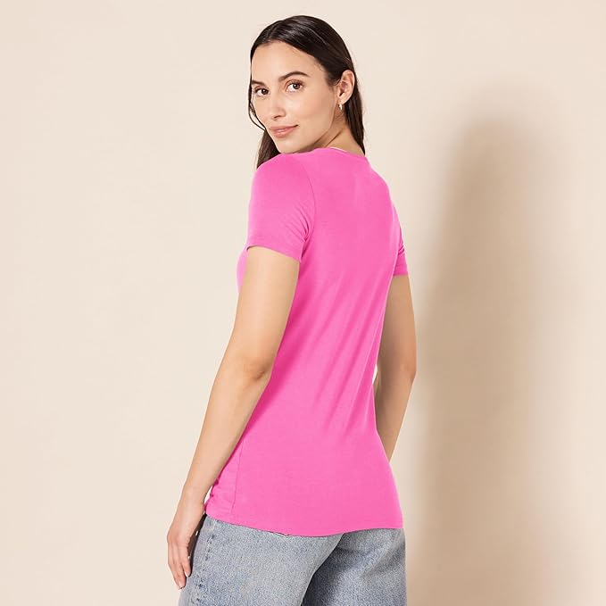 Amazon Essentials Women's Regular-Fit Short-Sleeve T-Shirt (Crewneck and V-Neck Options), Multipacks