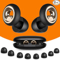Ear Plugs for Sleeping, 45dB Silicone Ear Plugs for Noise Reduction, Reusable Sleeping Noise Cancelling Earplugs for Snoring, Concert & Shooting Ear Protection with 8 Eartips(Dark Black)
