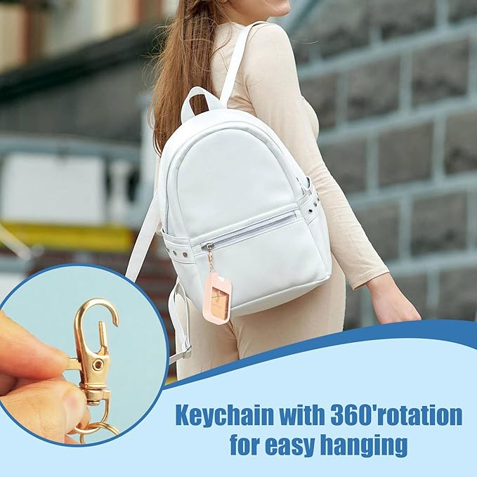 Hand Sanitizer Spray Case Compatible with Touchland, Silicone Hand Sanitizer Case Holder with Keychain for Power Mist and Glow Mist 1 fl oz, (Blush Beige)