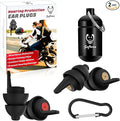 Motorcycle Ear Plugs 2Pairs, Wind Noise Reduction Audible Filter Moto Hearing Protection, 100X Reusable Comfy Earplugs for Riding, Motorbike, Motorsports, Touring, Racing, Commuting, Shooting