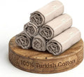 Goqan Turkish Beach Towels Oversized 6 Pack 39x71, Large Beach Blankets, 100% Cotton Sand Free, Quick Dry Towel Set, Pool Essentials for Family on Airplane, Travel, Beach Bag, Lightweight -Beige