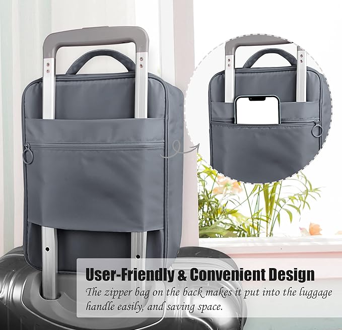 Travel Shoe Bag Waterproof Shoe Organizer Bag Holds 3 Pair of Shoes Shoe Packing Cube for Suitcase Travel and Daily Use Storage Pouch with Handle (Grey)