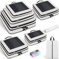 Compression Packing Cubes for Travel, Lightweight Vacation Travel Essentials, Travel Accessories for Suitcase Organizer Bags Set, Durable Luggage Organizer