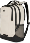 SWISSGEAR Cecil 18-Inch Laptop Backpack Fits 16-Inch Laptop, Travel Daypack with Organizer Pockets, Water Bottle Holders & Padded Straps – Cream/Black