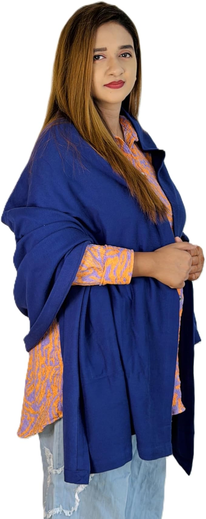 Wayfarer Shawl with Pouch | Voyagers Comfort Set with Luxury Travel Scarf, Eye Mask, Satin Scrunchies & Travel Pouch