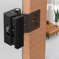 Door Reinforcement Lock 800lbs Security Lock, Heavy Duty Aluminum Alloy Deadbolt For Inward Swinging Doors, Anti-Kick Home Safety With 8 Screws For Apartment, Bedroom, Hotel (2, Black - Screw-mounted)