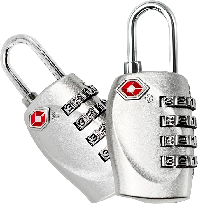 TSA Approved Locks for Luggage TSA Locks for Gun Case Lock 4 Digit Combination Lock Travel Locks TSA Approved Suitcase Locks Combo Lock with Code