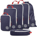 Extra Large Compression Packing Cube 6 Piece Set for Travel and Check Luggage by TRIPPED Travel Gear