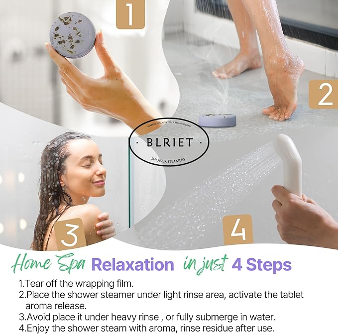 Shower Steamers Aromatherapy Blriet, Mothers Day Gifts for Women, Teen Girls, Wife, Her, Mom, Daughter, Grandma Basket Stuffers Birthday Gifts Decoration Travel Essentials Self Care Home Spa - 8 Pack