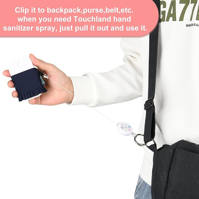 Beautyflier 4pcs Elastic Holder Sleeve for Touchland Power Mist Hand Sanitizer Spray, Cute Hand Sanitizer Holder for Gentle Mist, Glow Mist and Power Mist 1FL OZ, Best Gift for All Ages