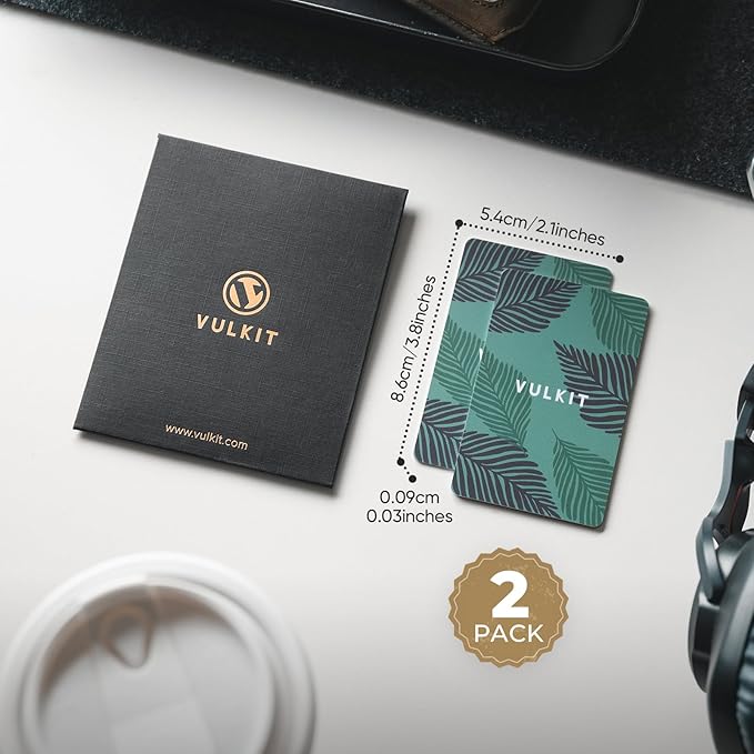 VULKIT RFID Blocking Cards, Slim RFID Card Blocker & NFC Contactless Card Protector for Your Wallet and Passport for Travel, Outdoor (2, Leaf)
