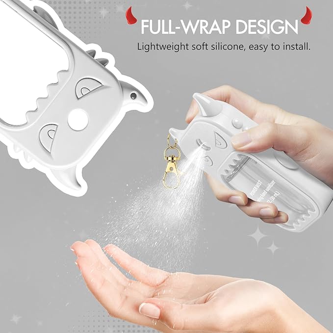 JAMIEWIN Spray Hand Sanitizer Case Compatible with Touchland Hand Sanitizer 1fl. Oz. Monster Silicone Case Holder Accessory