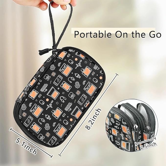 COSHAYSOO Electronics Travel Organizer Tech Bag Charging Cords Case USB Cable Phone Charger Accessory Car Pouch, Practical Trip Gifts for Women Beach Vacation Airplane Cruise Traveling Essentials