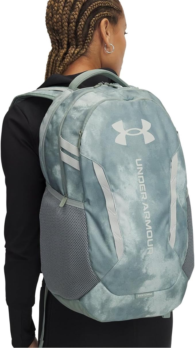 Under Armour Unisex Hustle 6.0 Backpack, Silica Green/Hydro Green, One Size