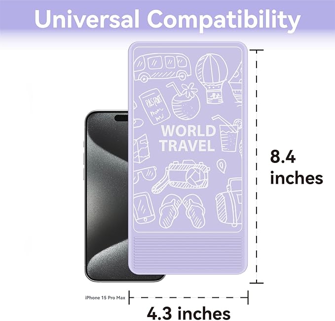 Airplane Phone Holder Mount, Travel Essentials Flexible Phone Holder, Airplane Tablet Holder for Flying, Desk, Compatible with iPhone, Smartphone, Tablet, Purple