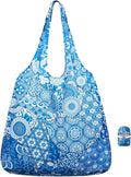 Nanobag Ultralight Heavy Duty Foldable Tote for Women & Men, Reusable Grocery & Travel Bag, Packable Collapsible Compact Market Essential (XL Porcelain)